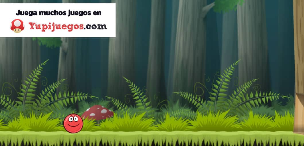 Juego de la bolita roja en el bosque