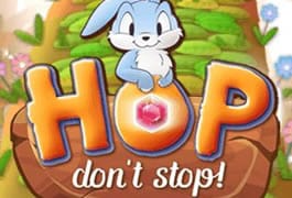 Hop Don't Stop- Juego de un conejito corriendo y atrapando gemas