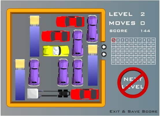 Juego de sacar tu auto del estacionamiento