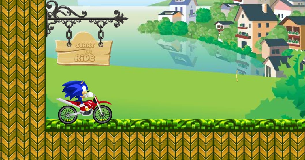 Sonic conduce una motocicleta