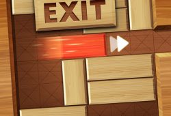 EXIT unblock red wood block