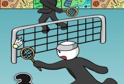 Stick Figure Badminton